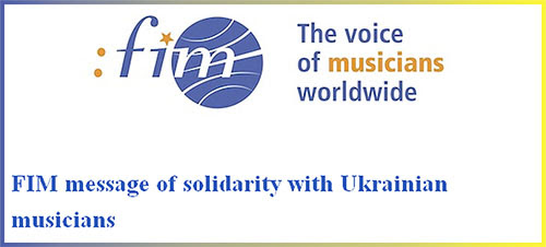 FIM-ova poruka solidarnosti za ukrajinske glazbenike i glazbenice