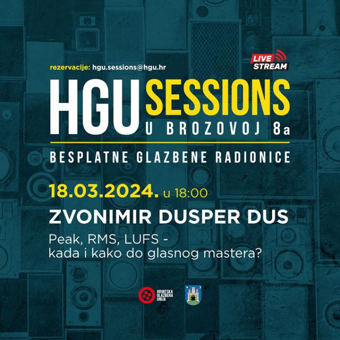 HGU Sessions u Brozovoj 8a, 18.3.2024. live stream – Zvonimir Dusper Dus
