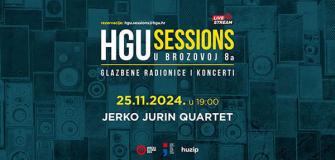 HGU Sessions u Brozovoj 8a - 25.11.2024. live stream: Jerko Jurin Quartet