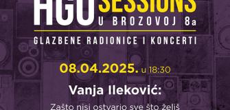 HGU Sessions u Brozovoj 8a, 8.4.2025. live stream - Vanja Ileković: Zašto nisi ostvario sve što želiš u svojoj karijeri?