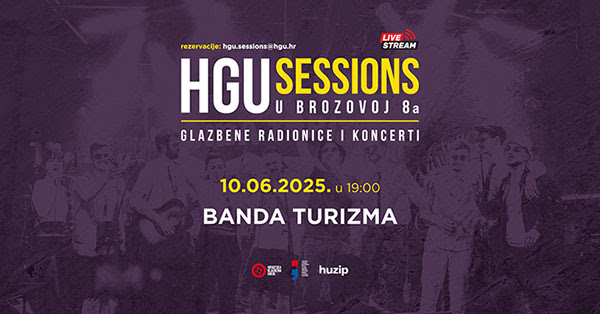 HGU Sessions u Brozovoj 8a, 10.6.2025. live stream: Banda turizma