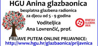 HGU Anina glazbaonica - nastavak rada u rujnu 2018.