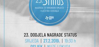 Nagrada Status 2019. - Muzej okusa, Osijek 27.2.2019. - objavljen glazbeni program!