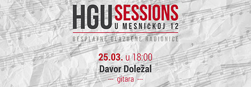 HGU SESSIONS: 25.3.2019. Davor Doležal, jazz gitara - besplatna glazbena radionica